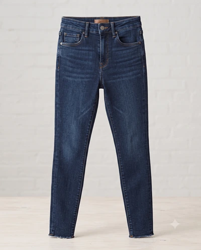 High-Waisted Skinny Denim Jeans