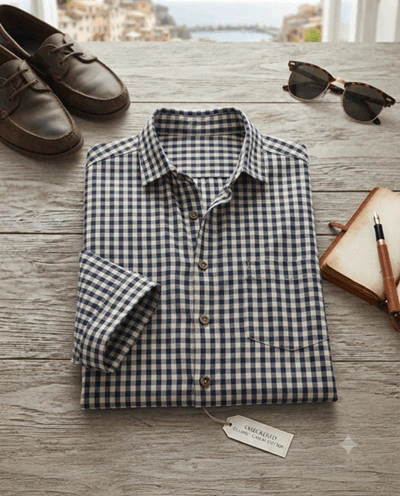 Men's Casual Cotton Shirt - Checkered Classic