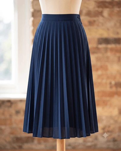 Pleated Midi Skirt